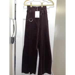 NWT, & Other Stories, Brown Corduroy Full Length Pant w/ Belt, size 0